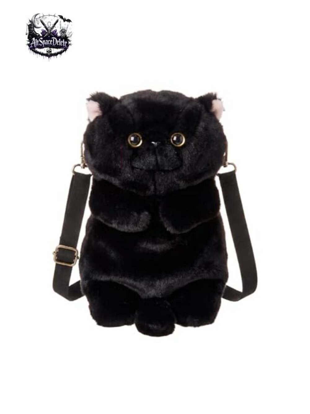 Fluffy Cat Plush Crossbody Bag Handmade Messenger Purse for Women